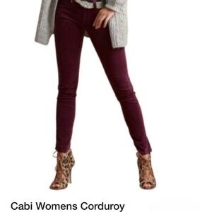 CAbi Women's Skinny Corduroy Pants - Deep Purple
